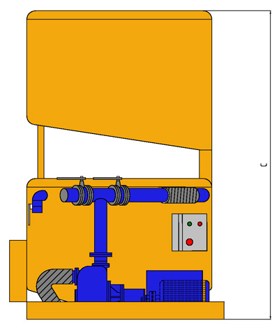 MODEL&CO, manufacturer of batch mud mixer with water tank M16A for foundation engineering. MODEL&CO, manufacturer of foundation engineering equipment