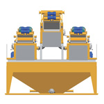 MD500, Desander of simple cycloning, for heavy loaded muds. Hydromill application
