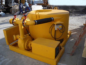 MODEL&CO, fabricante de mezclador discontinuo de lodos de perforaci&oacute;n M16 para obras de cimentaciones especiales. Fabricante de maquinaria de tratamiento de lodos