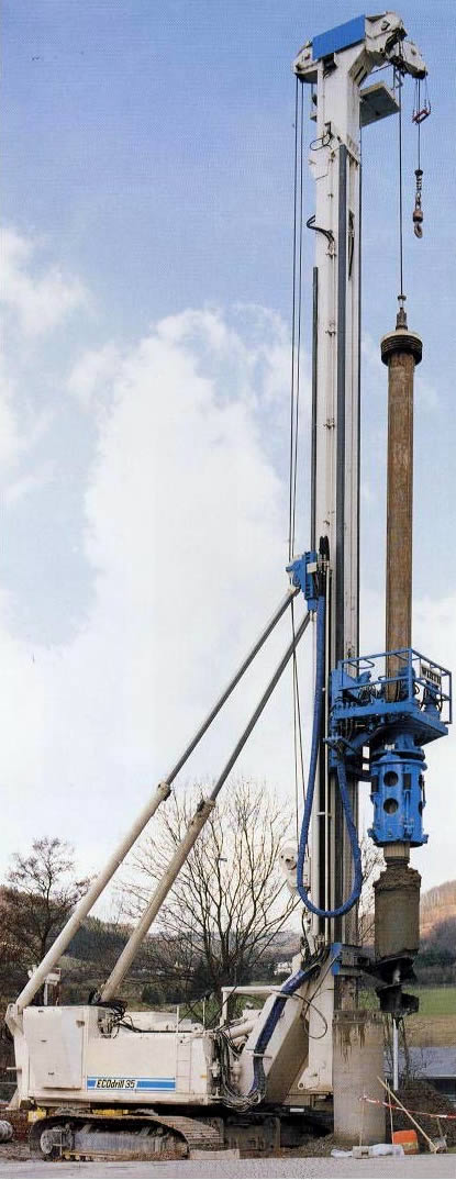 Piling rigs for large diameter boring