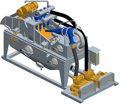 MODEL&CO, manufacturer of mud desanders of double cycloning MD190D for mud treatment for foundation engineering. MODEL&CO, manufacturer of foundation engineering equipment