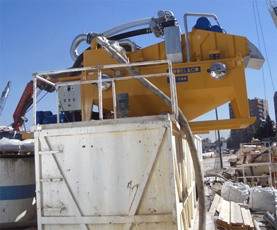 MODEL&CO, manufacturer of mud desanders of double cycloning MD190D for mud treatment for foundation engineering. MODEL&CO, manufacturer of foundation engineering equipment