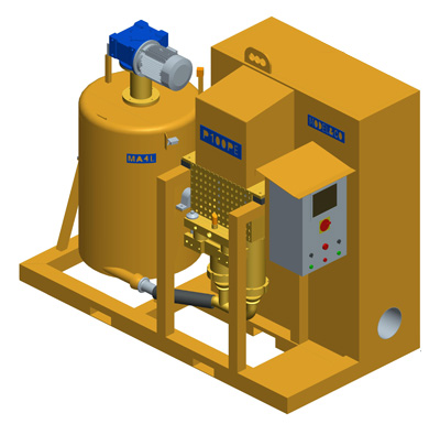 MODEL&CO, manufacturer of grout injection pump equipment P100PE for foundation engineering. Grouting pumps for foundation engineering equipment