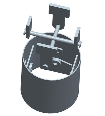 MODEL&CO, manufacturer of round stop-end pipe joint with double central pin for diaphragm wall for foundation engineering. MODEL&CO, manufacturer of foundation engineering equipment