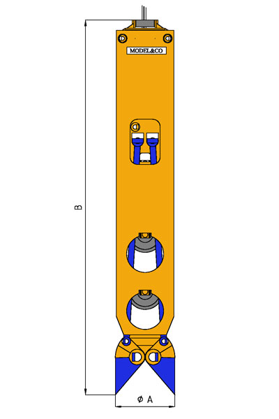 MODEL&CO, manufacturer of hammer grabs (pile grabs) for piling equipment for foundation engineering. MODEL&CO, manufacturer of foundation engineering equipment