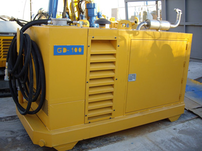 MODEL&CO, manufacturer of hydraulic power pack GD100 for multipurpose for diaphragm wall equipment for foundation engineering equipment. MODEL&CO, manufacturer of foundation engineering equipment
