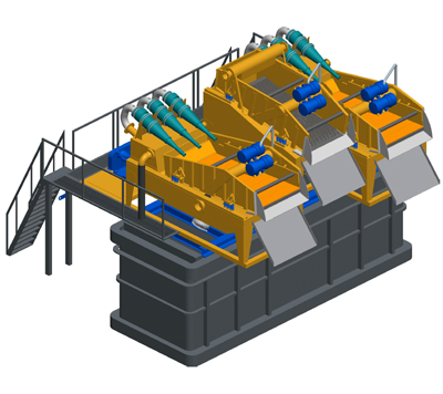 MODEL&CO, manufacturer of standard mud desanders of simple cycloning MD600 for mud treatment for foundation engineering. MODEL&CO, manufacturer of foundation engineering equipment