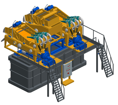 MODEL&CO, manufacturer of standard mud desanders of simple cycloning MD600 for mud treatment for foundation engineering. MODEL&CO, manufacturer of foundation engineering equipment
