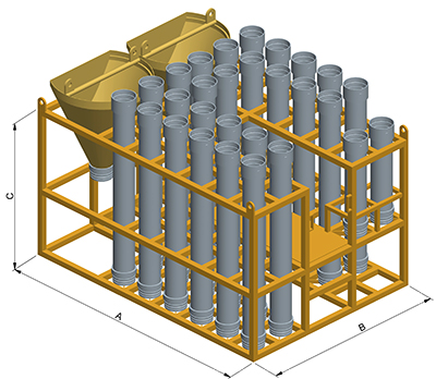 MODEL&CO, manufacturer of Tremie pipes for diaphragm wall for foundation engineering. MODEL&CO, manufacturer of foundation engineering equipment