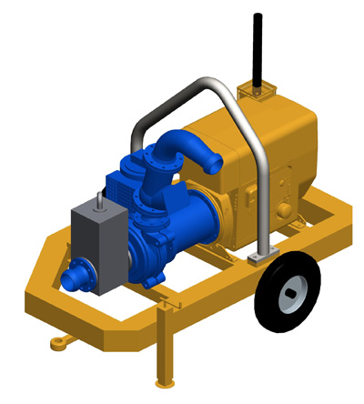 MODEL&CO, fabricante de bombas de lodos diesel autoaspirantes con circuito de vacío P160DV para obras de cimentaciones especiales