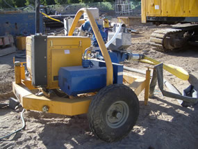 MODEL&CO, fabricante de bombas de lodos diesel autoaspirantes con circuito de vacío P160DV para obras de cimentaciones especiales