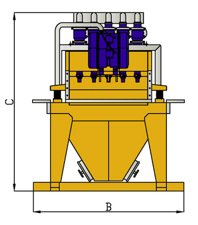 MODEL&CO, fabricante de desarenadores de lodos de doble ciclonado MD350D para obras de cimentaciones especiales. Fabricante de maquinaria de tratamiento de lodos
