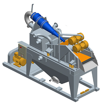 MODEL&CO, fabricante de desarenador estándar de lodos de simple ciclonado MD120 para obras de cimentaciones especiales. Fabricante de maquinaria de tratamiento de lodos