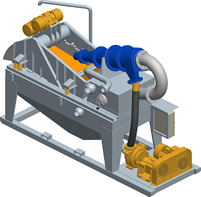 MODEL&CO, fabricante de desarenador est&aacute;ndar de lodos de simple ciclonado MD160F para obras de cimentaciones especiales. Fabricante de maquinaria de tratamiento de lodos