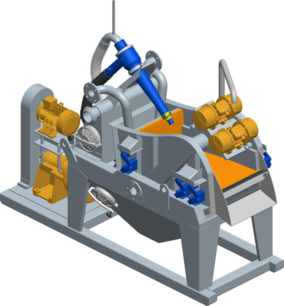 MODEL&CO, fabricante de mini desarenadores de lodos de simple ciclonado MD25 para obras de cimentaciones especiales. Desarenador para geotermia. Fabricante de maquinaria de tratamiento de lodos