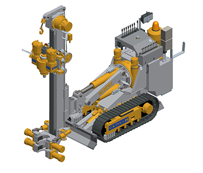 MODEL&CO, fabricante de perforadoras de micropilotes, Minitrack80 de maquinaria  para obras de cimentaciones especiales