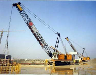 Second hand Weserhütte SW311BH crawler rope excavator with high line pull equipment. Used anchoring and micropiling machines equipment